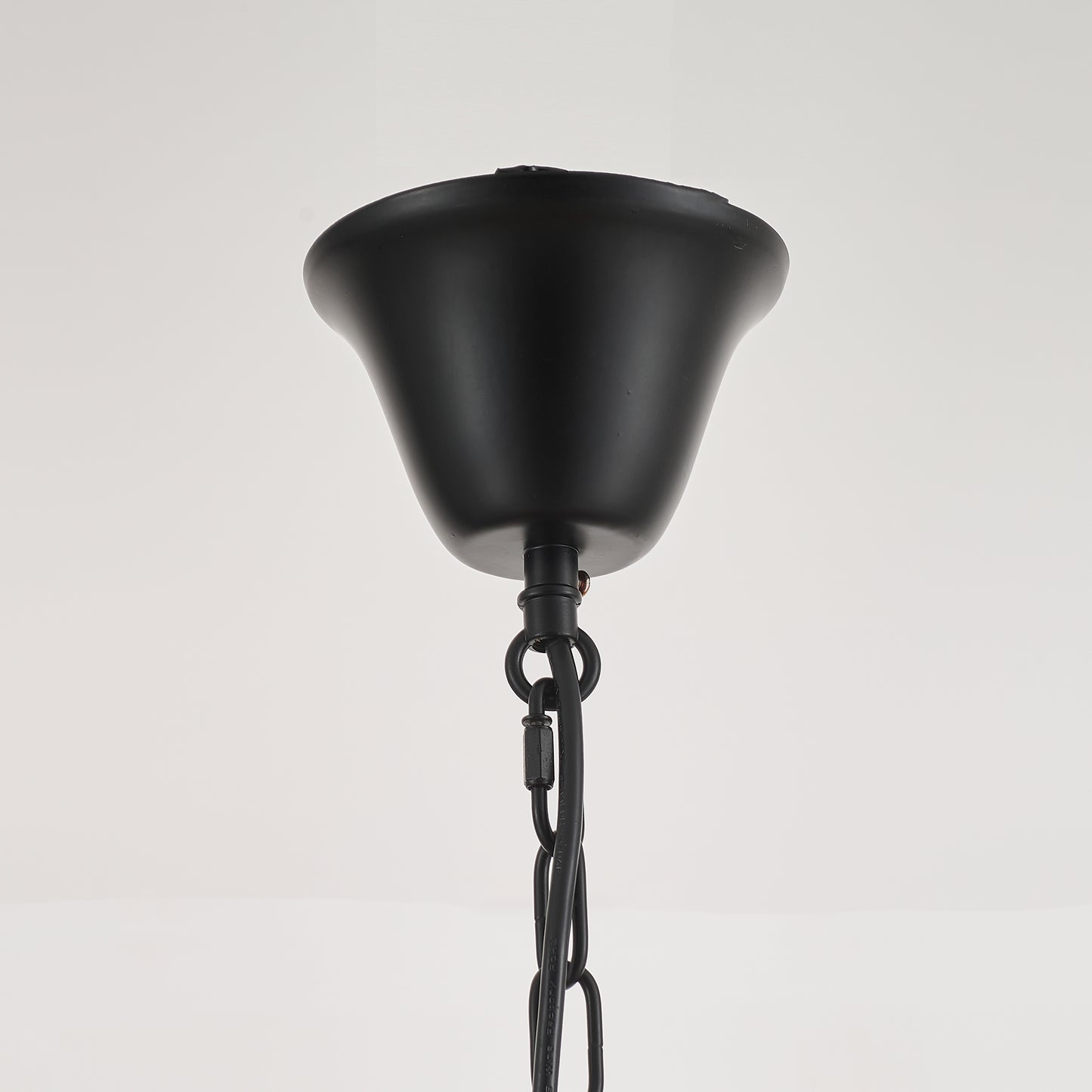 Chambas 4-Light Retro Wood Pendant - Black Finish, Natural Wood Accents, E14 Base