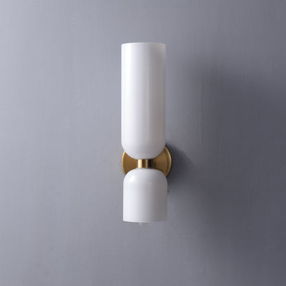 Calice 2-Light Wall Light - Copper Finish, Opal Glass, Iron Frame, E14 Base