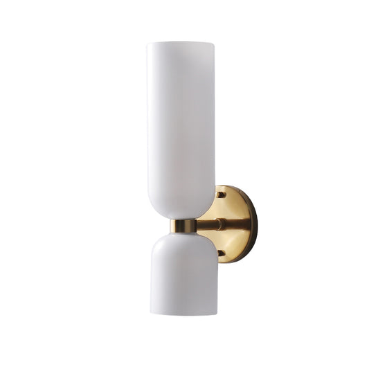 Calice 2-Light Wall Light - Copper Finish, Opal Glass, Iron Frame, E14 Base