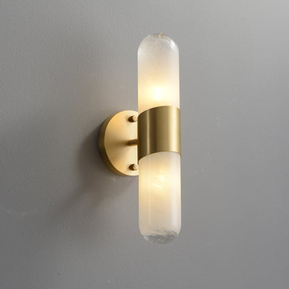 Capsule Copper & Glass Wall Light - 2 Light, G9, Copper & Opal