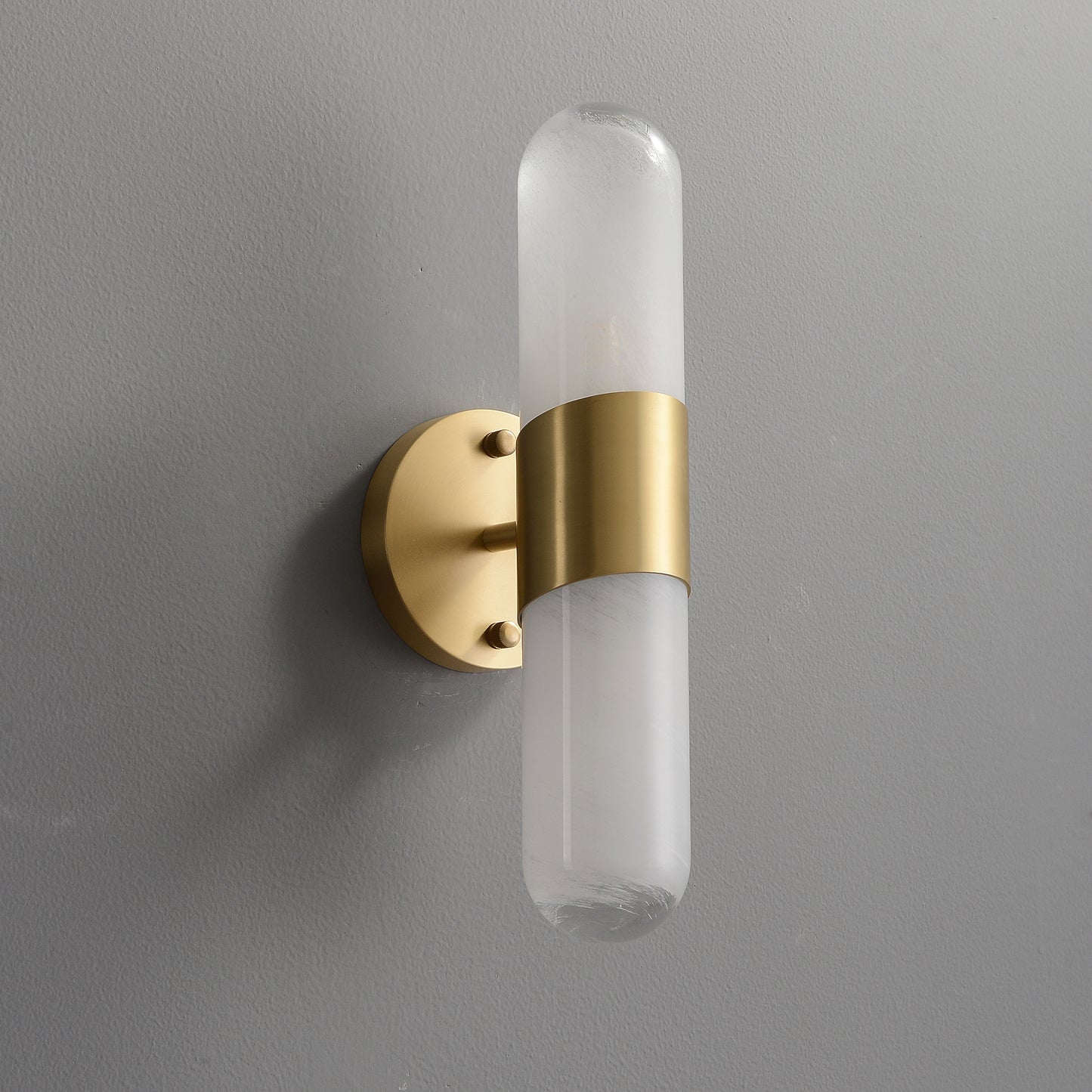 Capsule Copper & Glass Wall Light - 2 Light, G9, Copper & Opal
