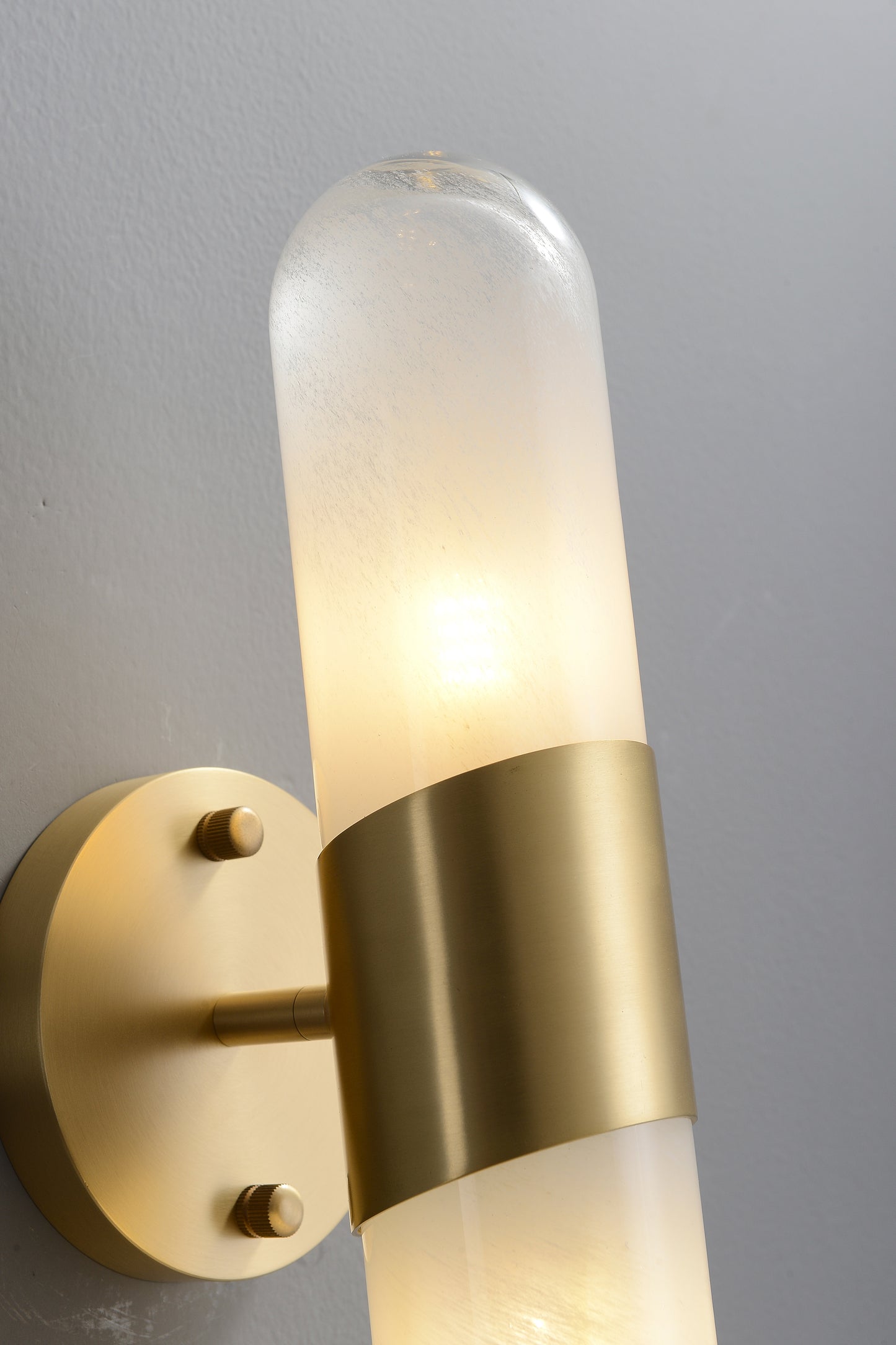 Capsule Copper & Glass Wall Light - 2 Light, G9, Copper & Opal