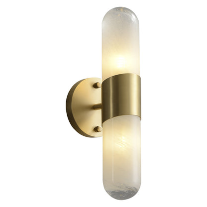 Capsule Copper & Glass Wall Light - 2 Light, G9, Copper & Opal