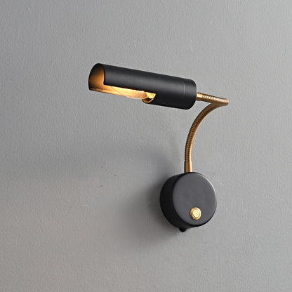 Manhattan Bedside Adjustable Arm Lamp & Wall Light - 1 Light, E14, Black & Copper