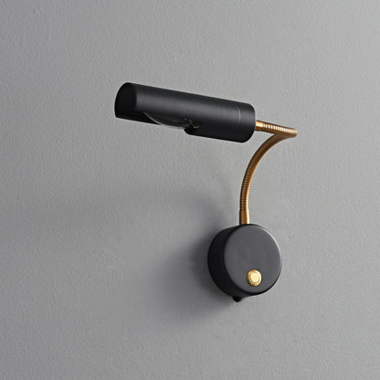 Manhattan Bedside Adjustable Arm Lamp & Wall Light - 1 Light, E14, Black & Copper