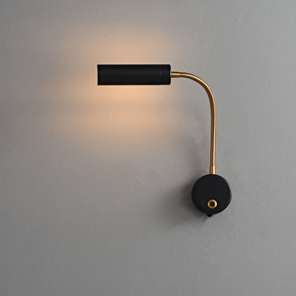 Manhattan Bedside Adjustable Arm Lamp & Wall Light - 1 Light, E14, Black & Copper