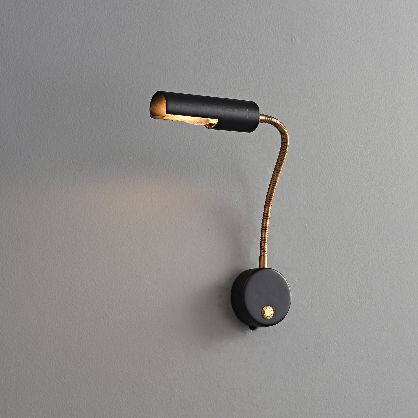 Manhattan Bedside Adjustable Arm Lamp & Wall Light - 1 Light, E14, Black & Copper