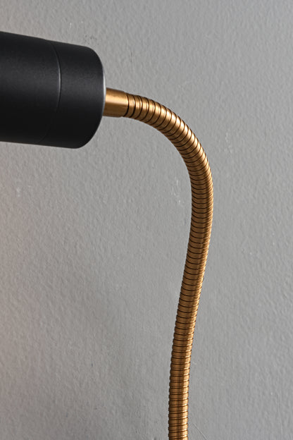 Manhattan Bedside Adjustable Arm Lamp & Wall Light - 1 Light, E14, Black & Copper