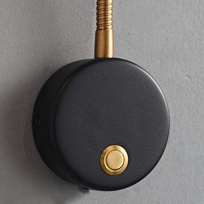 Manhattan Bedside Adjustable Arm Lamp & Wall Light - 1 Light, E14, Black & Copper