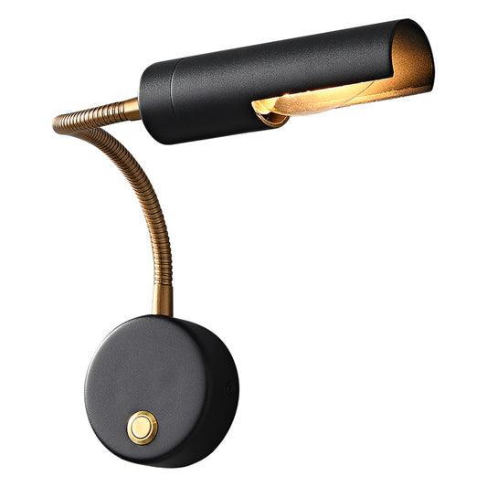 Manhattan Bedside Adjustable Arm Lamp & Wall Light - 1 Light, E14, Black & Copper